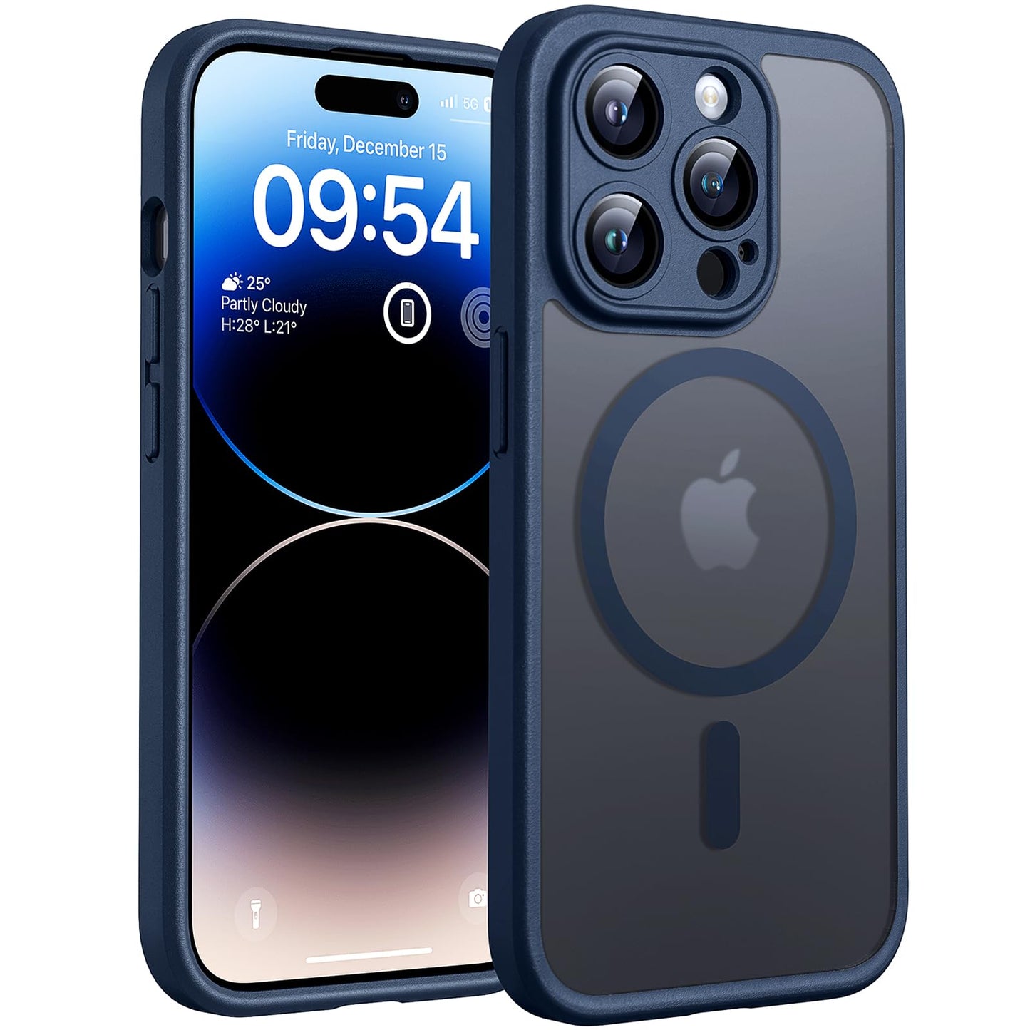 TOCOL for iPhone 16 Pro Max Case, Compatible with Magsafe, Full Camera Protection, Drop Protection, Magnetic Translucent Matte Back Bumper Phone Case for 16 Pro Max 6.9-Inch (Black)