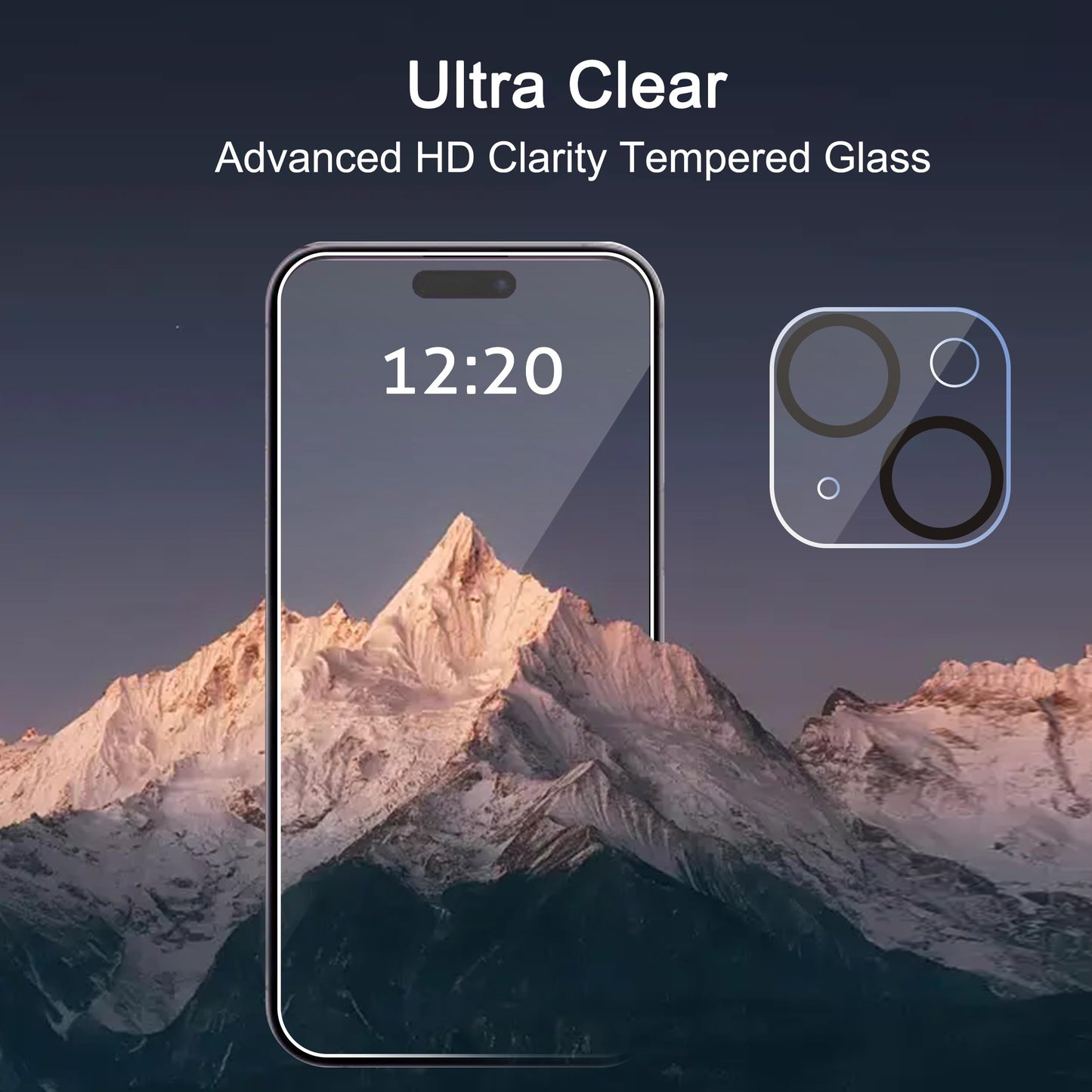 Ailun 5 Pack Screen Protector for iPhone 16 Pro Max [6.9 inch] + 3 Pack Camera Lens Protector with Installation Frame,Sensor Protection,Dynamic Island Compatible,Case Friendly Tempered Glass Film