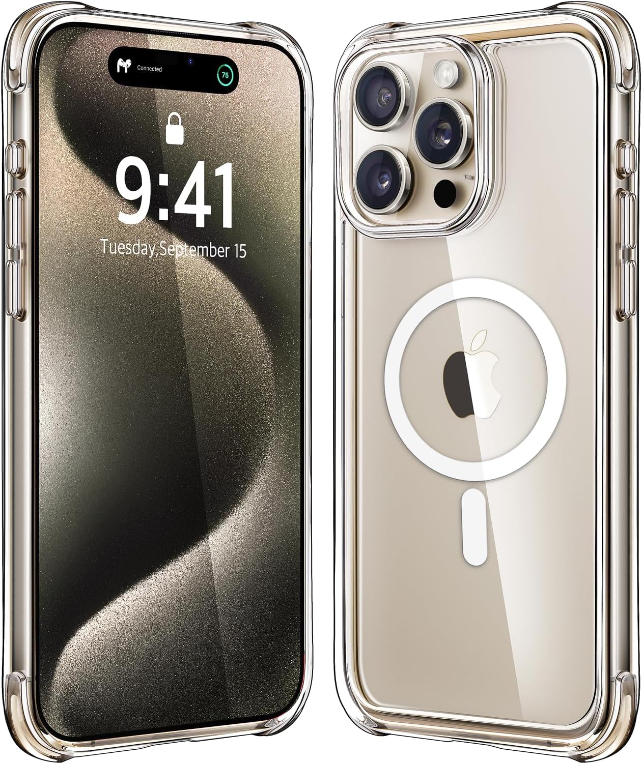 Mkeke for iPhone 16 Pro Max Case Clear [Not-Yellowing] [Military-Grade Drop Protection] Shockproof Protective Clear iPhone 16 Pro Max Case Phone Bumper case for Apple 6.9 inch 2024